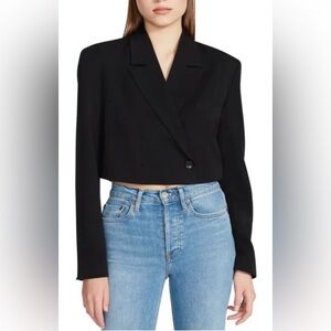 Steve Madden Women's Black Cropped Blazer